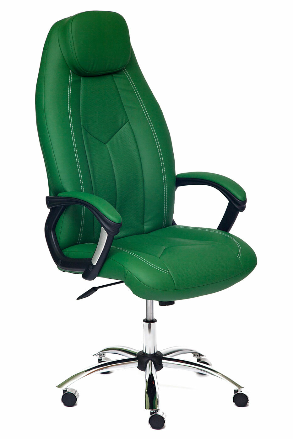Кресло офисное «Босс» (BOSS хром) зеленый