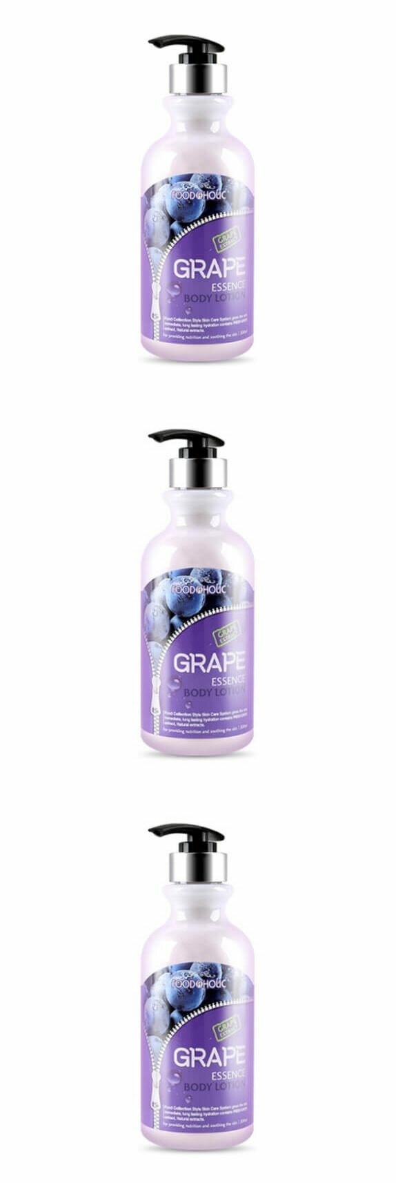 FoodaHolic Лосьон для тела Essential Body Lotion Grape, с экстрактом винограда, 500 мл, 3 шт.