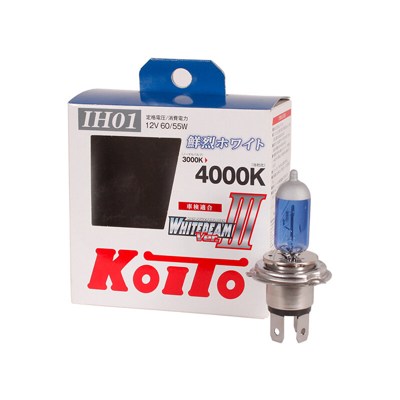 Лампа галогенная Koito P0745W Whitebeam IH01 12V 60/55W 4000K, 2 шт. (блистер)