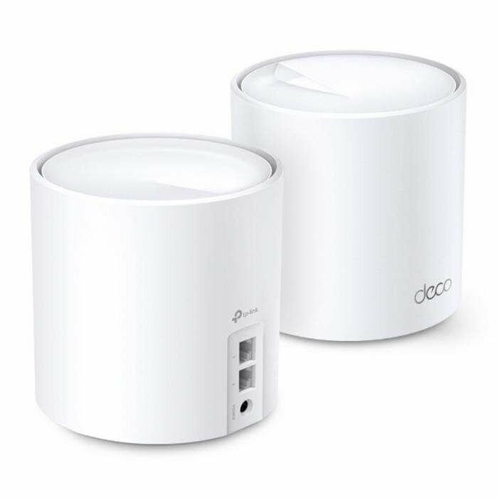 Deco X60(2-pack) AX3000 Домашняя Mesh Wi-Fi система, Wi-Fi 6, 2402 Мбит/с (4 потока) на 5 ГГц и 574 Мбит/с (2 потока) на 2,4 ГГц, 2 гигабитных порта на каждом модуле, поддержка OFDMA, MU-MIMO, бесшовный роуминг 802.11k/v/r (085599)