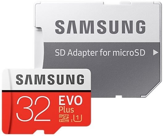 Карта памяти MicroSDXC 32 Гб Samsung EVO Plus (MB-MC32GA / MA32G/CN) Class 10