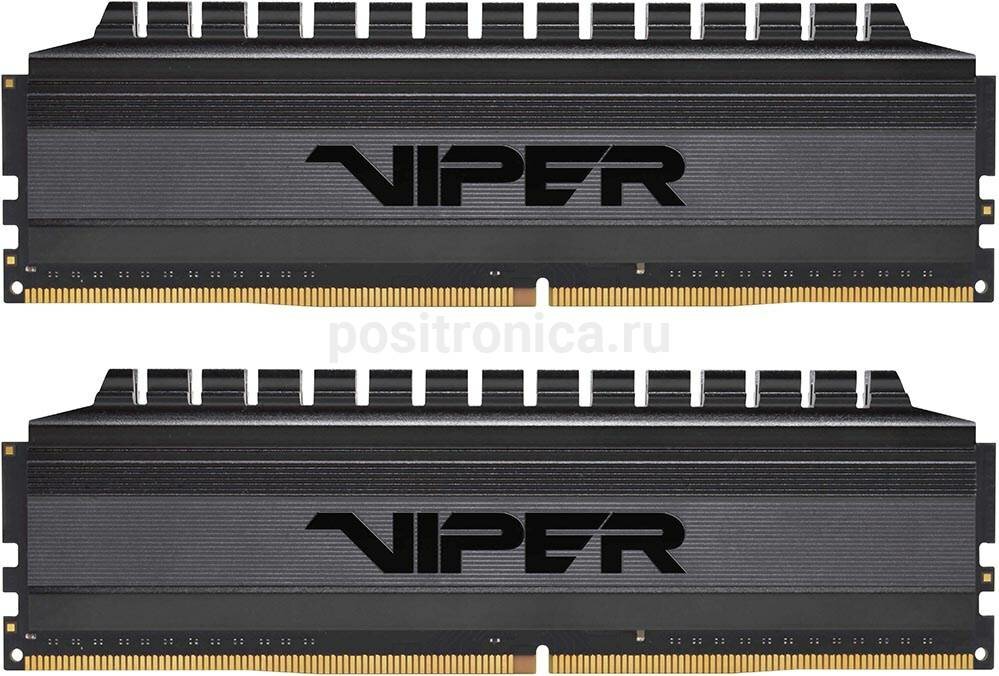 Оперативная память Patriot Viper 4 Blackout DDR4 - 2x 8Gb, 3200 МГц, DIMM, CL16 (pvb416g320c6k)