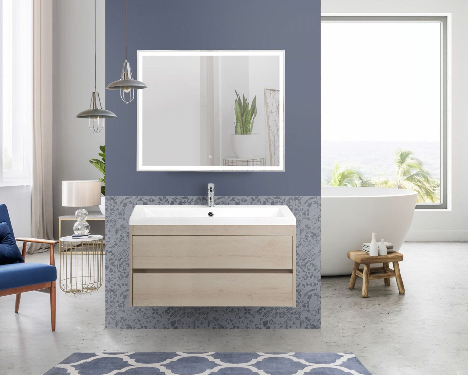 ART&MAX Мебель для ванной комнаты Art&Max FAMILY 100 см Pino Bianco
