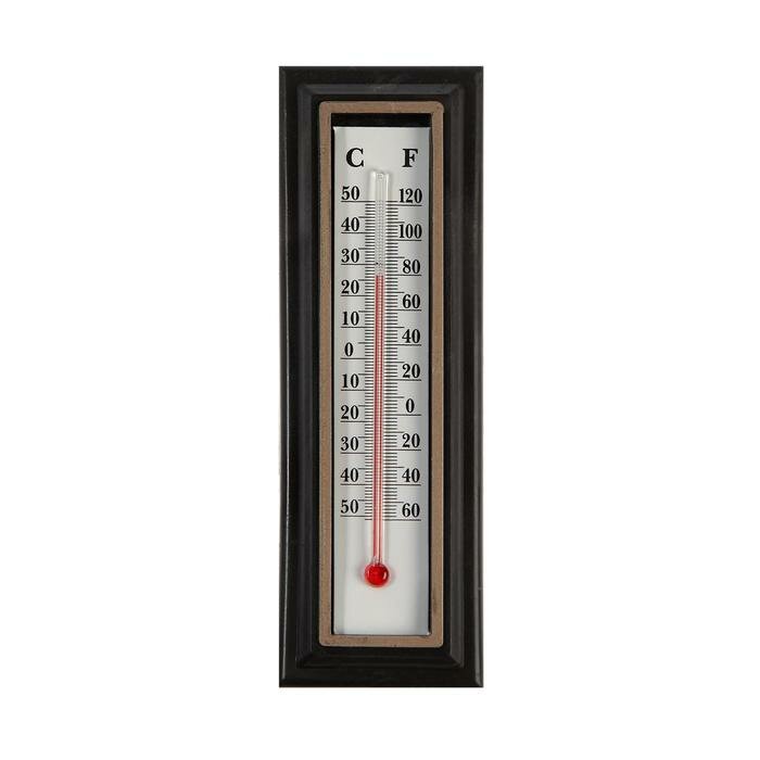 Термометр комнатный, спиртовой, коричневый - фотография № 8