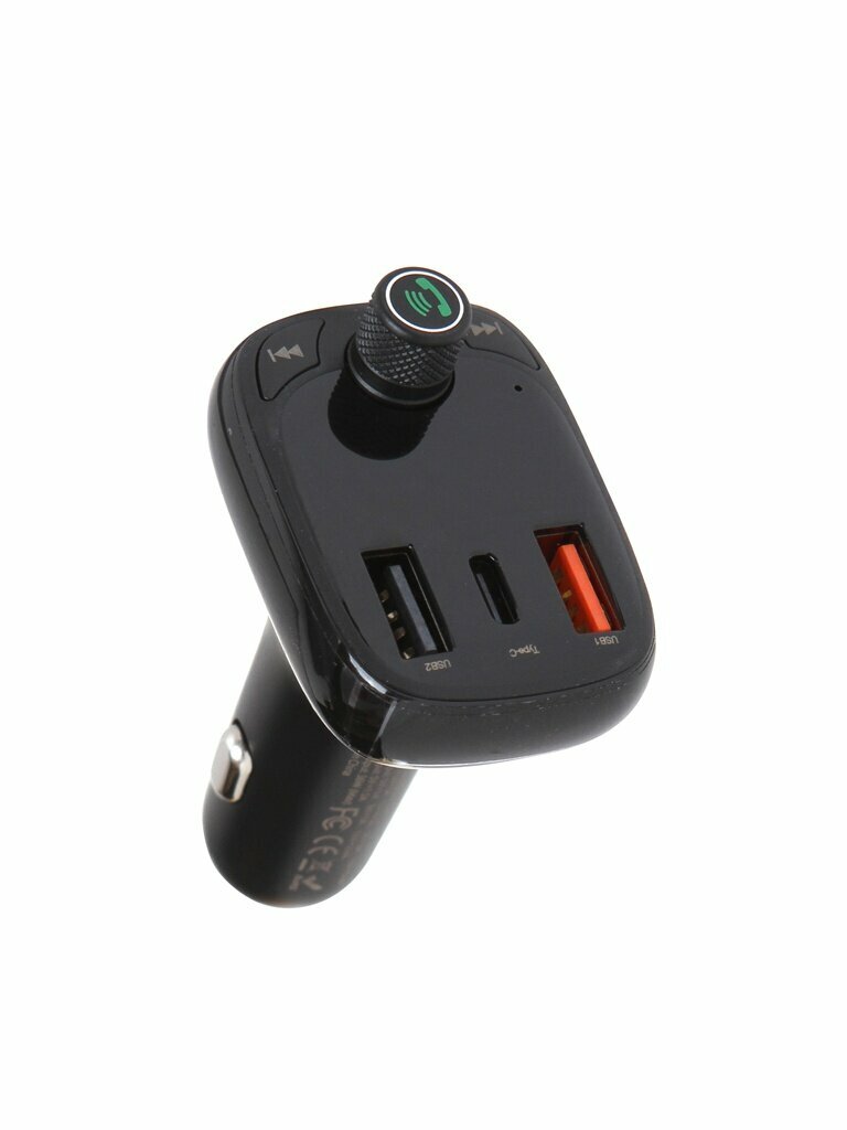 FM-Трансмиттер Baseus T Typed Wireless MP3 Charger With Car Holder Black CCTM-B01