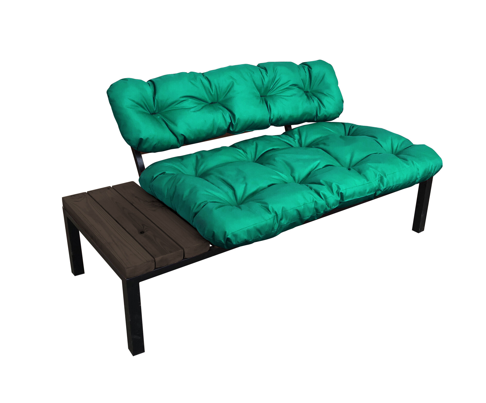 Садовый диван "Дачный" со столиком голубая подушка M-Group - фотография № 4