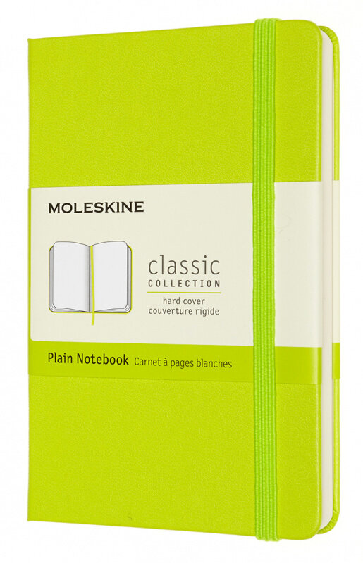 Блокнот Moleskine CLASSIC QP012C2 Pocket 90x140мм 192стр. нелинованный твердая обложка лайм