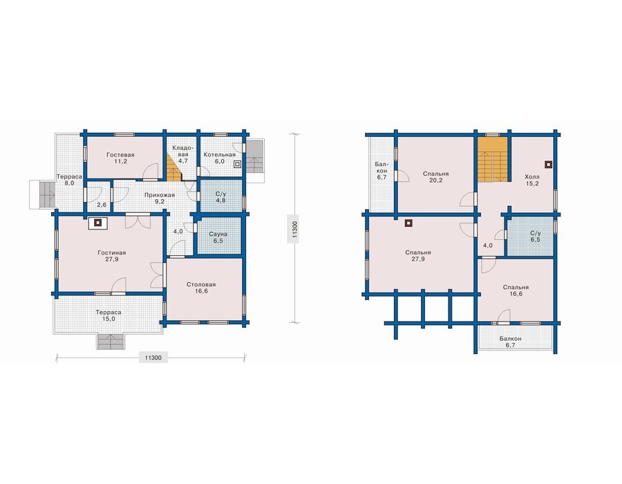 Проект дома Plans-10-54 (184 кв.м, брус 200мм) - фотография № 3