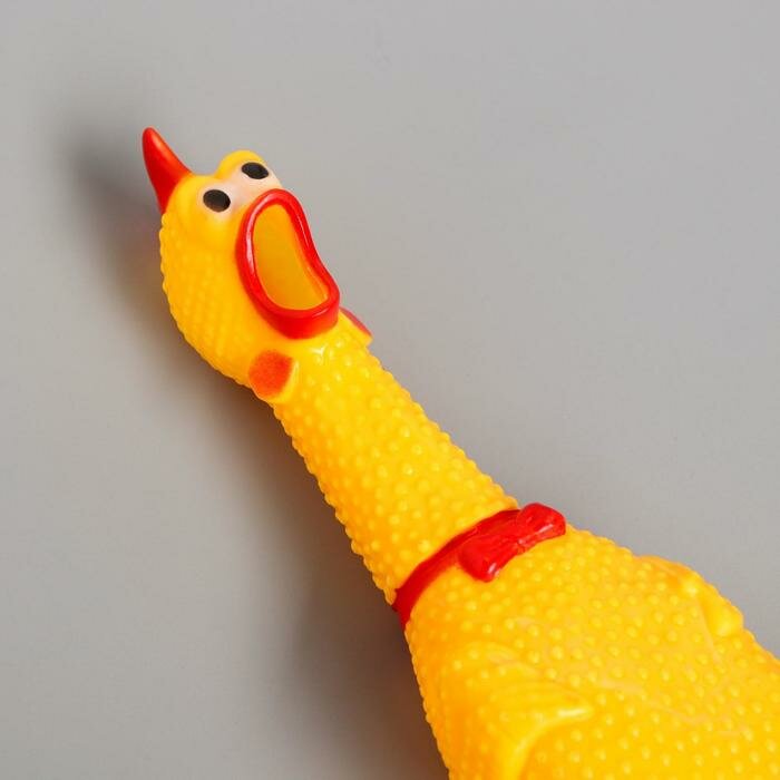Игрушка пищалка «Курица», 30 см, в пасти - фотография № 3