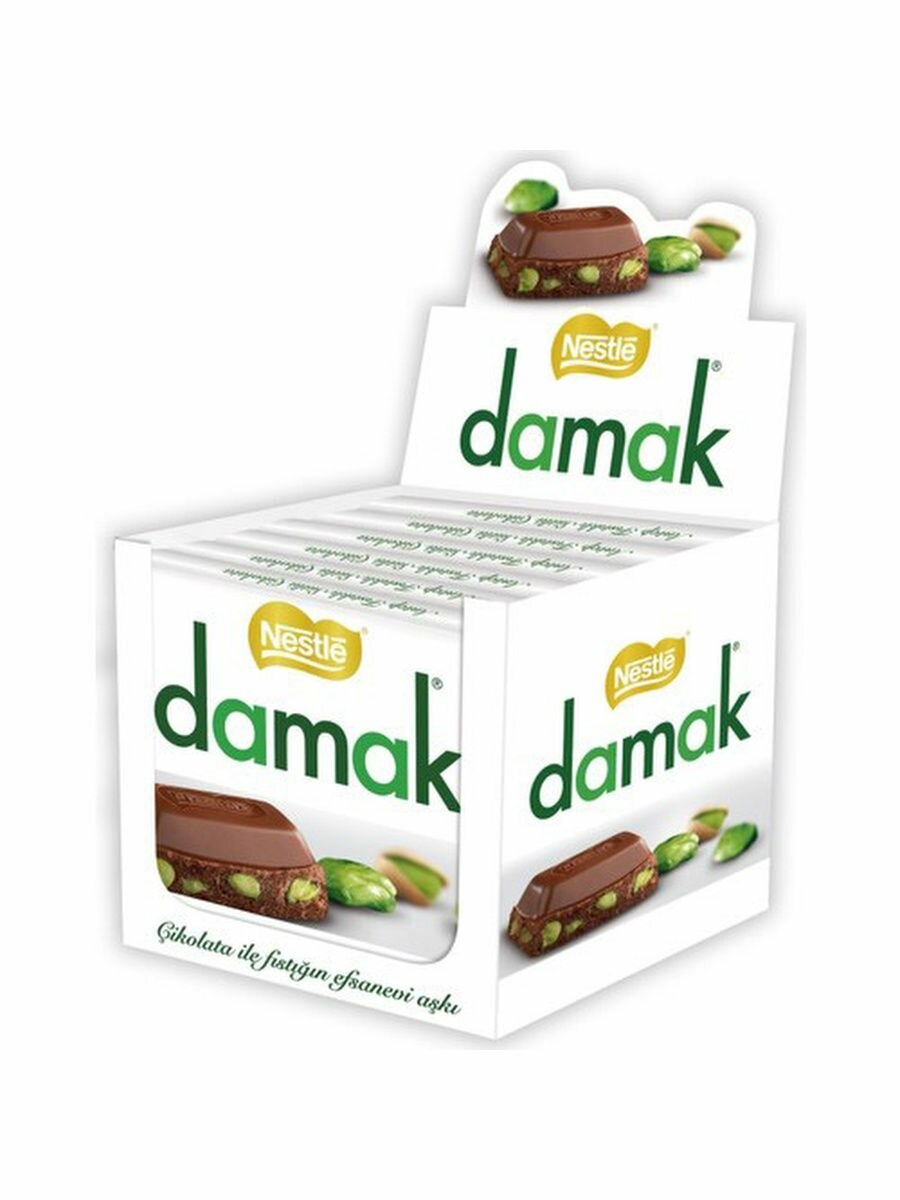 Набор Плиток Молочного Шоколада с фисташками DAMAK, 360гр