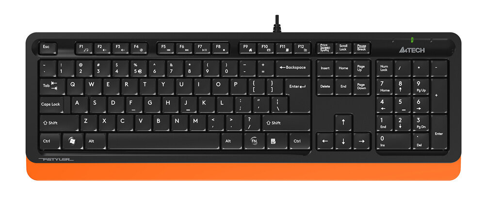 Клавиатура мышь A4Tech Fstyler F1010 клавчерныйоранжевый мышьчерныйоранжевый USB Multimedia - фотография № 2