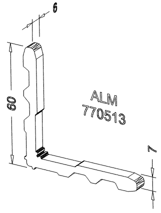 Соединитель угловой наружный ALUMARK для ALM270202 - фотография № 2