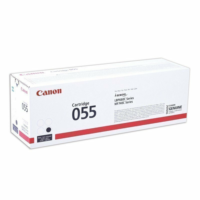 Картридж лазерный CANON (055BK) для LBP663/664/MF742/744/746, черный, оригинальный, ресурс 2300 страниц, 3016C 3016C002