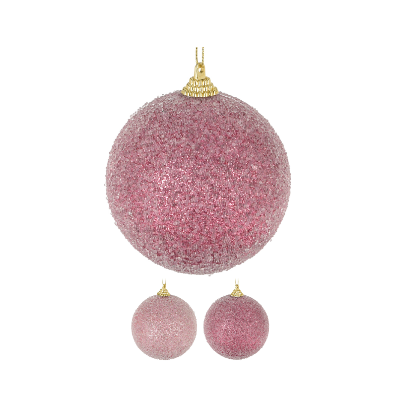 Ёлочное украшение Home Collection Pink New Year Розовый Новый год Шар d=8см 1 шт