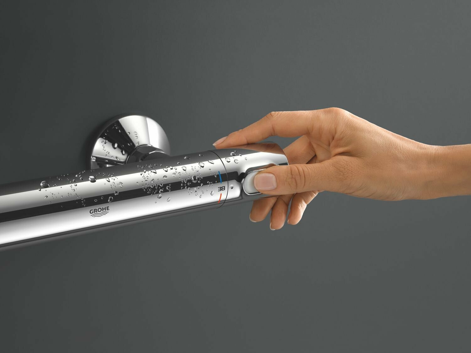 Гигиенический душ с термостатом Grohe Grohtherm 500 Silverflex, шланг 125 см., хром - фотография № 3