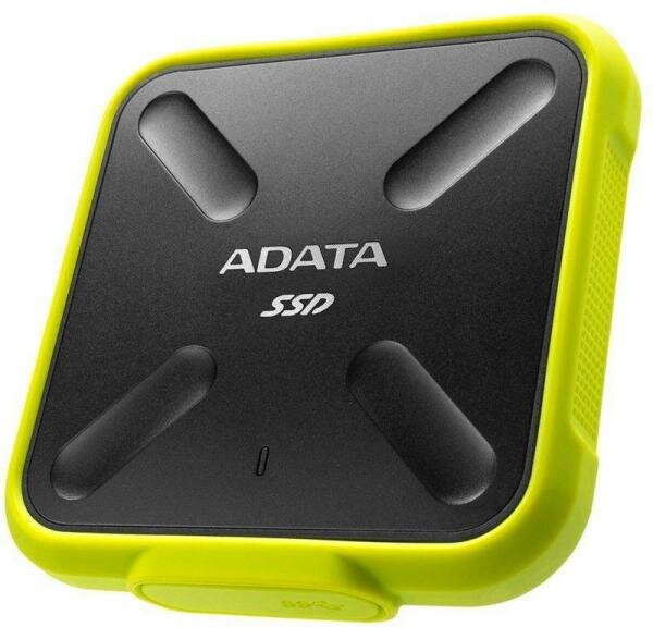 Твердотельный диск 1TB A-DATA SD700, External, USB 3.1, [R/W -440/430 MB/s] 3D-NAND, желтый