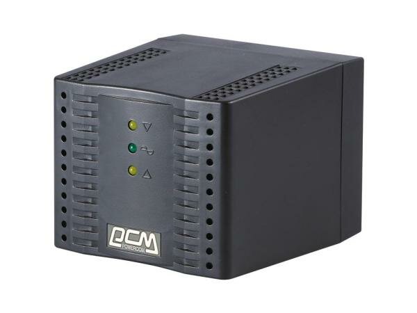 Стабилизатор напряжения Powercom TCA-3000 черный 4 розетки