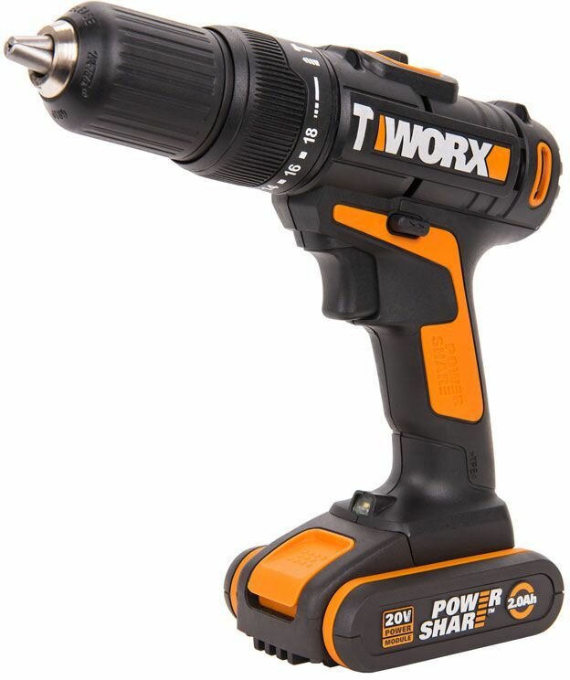 Дрель-шуруповерт ударная Worx WX371.3 аккум. патрон:быстрозажимной