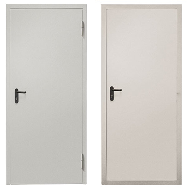 Противопожарная дверь Промет ДТ1 (техническая) Серый 850х2050 Петли слева