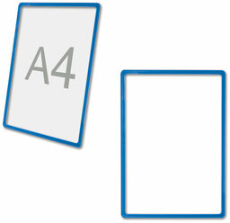 Рамка POS для ценников, рекламы и объявлений А4, синяя, без защитного экрана, 290250, 290250