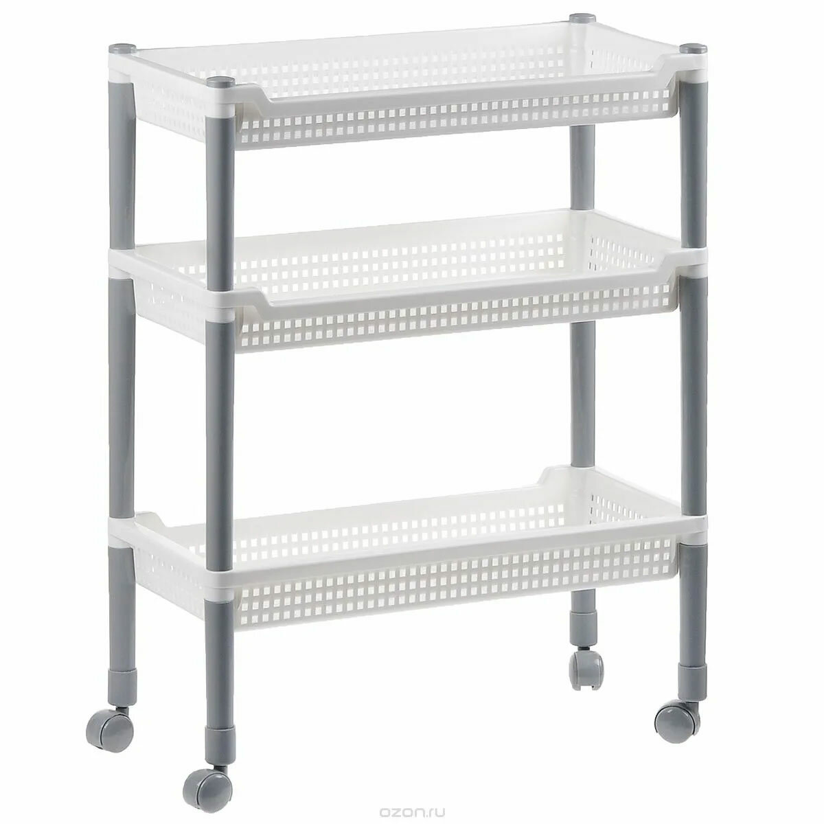 фото Этажерка С38300 узкая, 3 полки флер 47,5х22,5х63 см