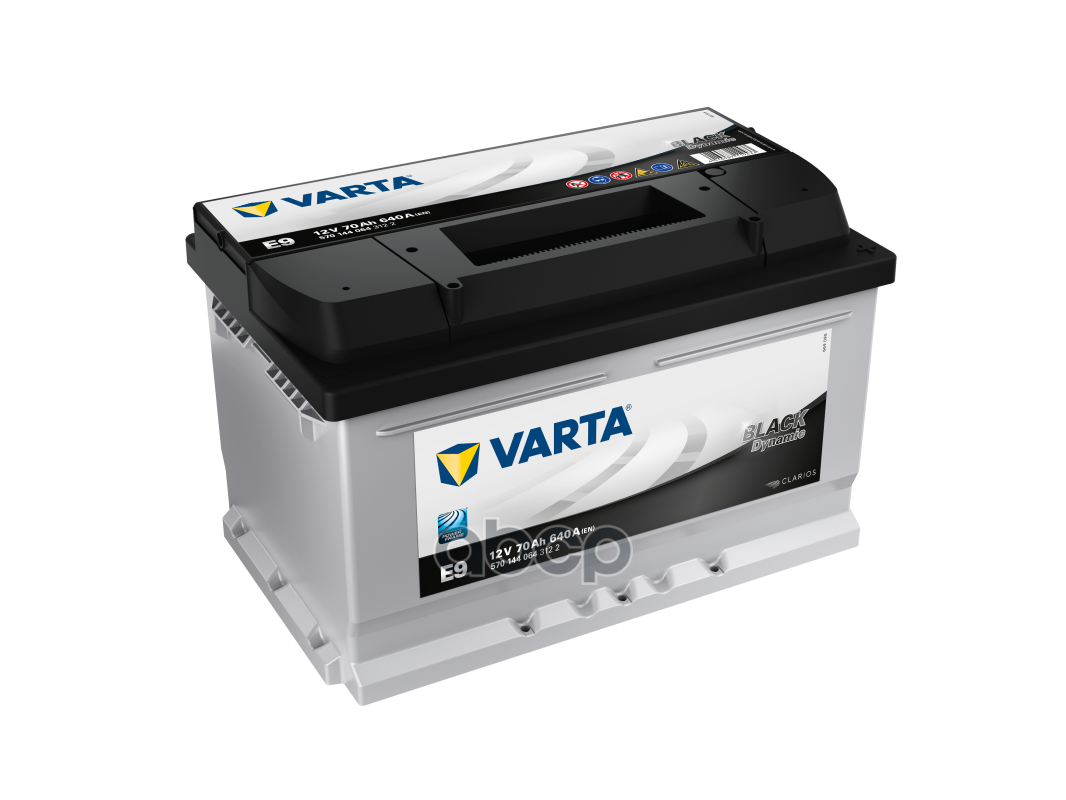 Аккумулятор для грузовиков VARTA Black Dynamic E9 (570 144 064) 278х175х175