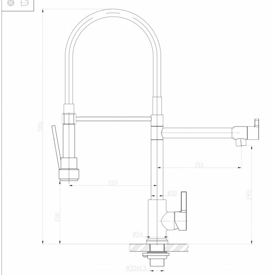 Смеситель BelBagno BB-LAM50-IN для кухонной мойки, с выдвижным и гибким изливом, сатин - фотография № 2