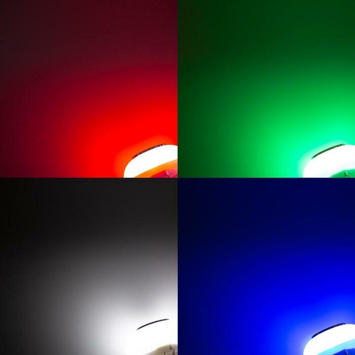 Luazon Lighting Лампа Световая тарелка, d10 см, 220V, 4 режима, пульт, музыка, цоколь Е27, RGB - фотография № 4