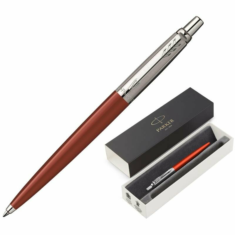 Ручка шариковая Parker Jotter Original цвет чернил синий цвет корпуса красный артикул производителя R0033330, 1109676