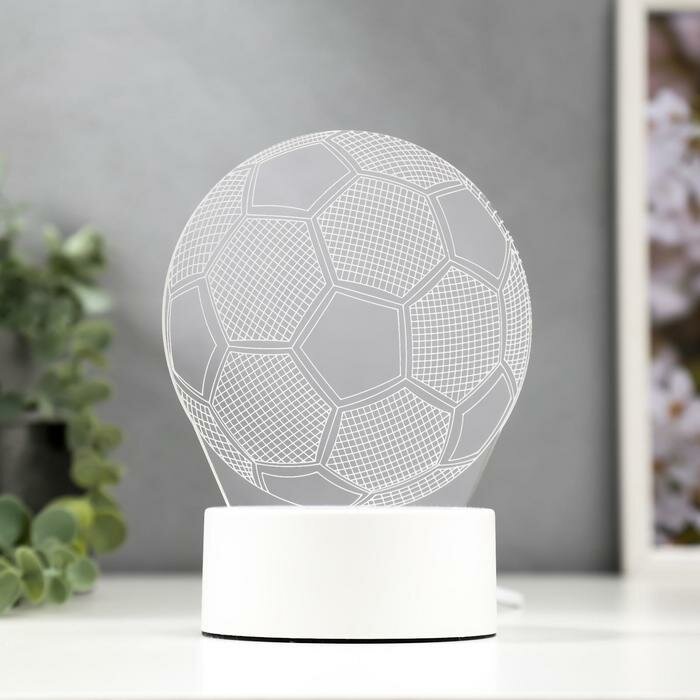 RISALUX Светильник "Футбольный мяч" от сети 9,5x12,5x16 см - фотография № 2