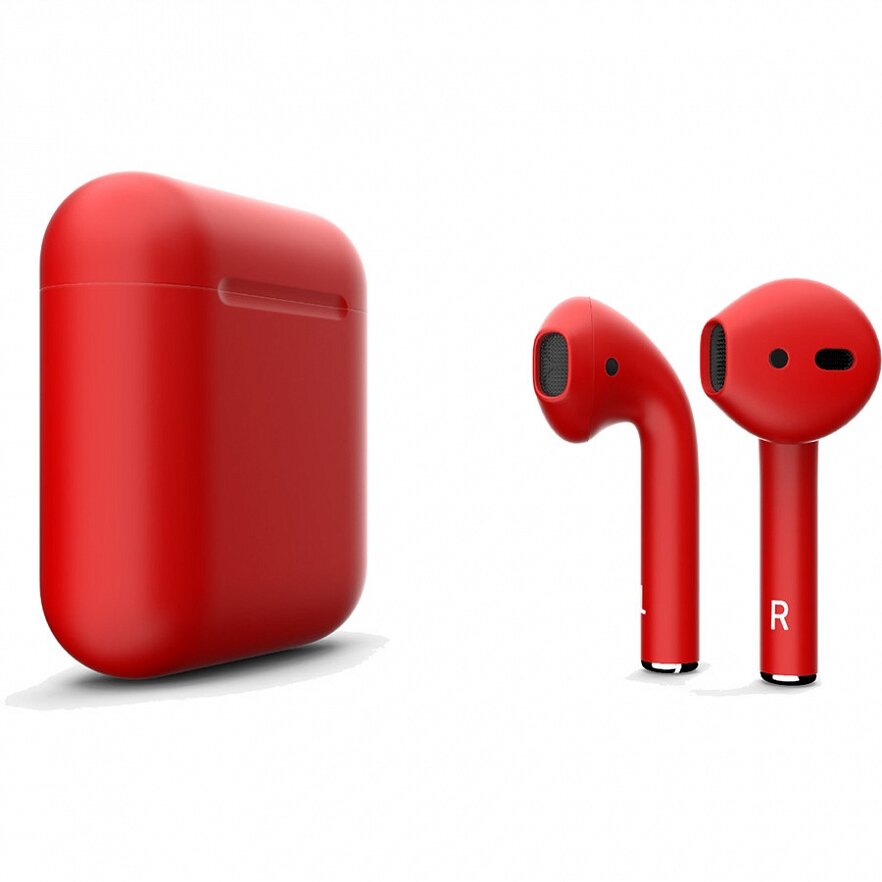 Наушники Apple AirPods 2 Color (без беспроводной зарядки чехла) Красный матовый