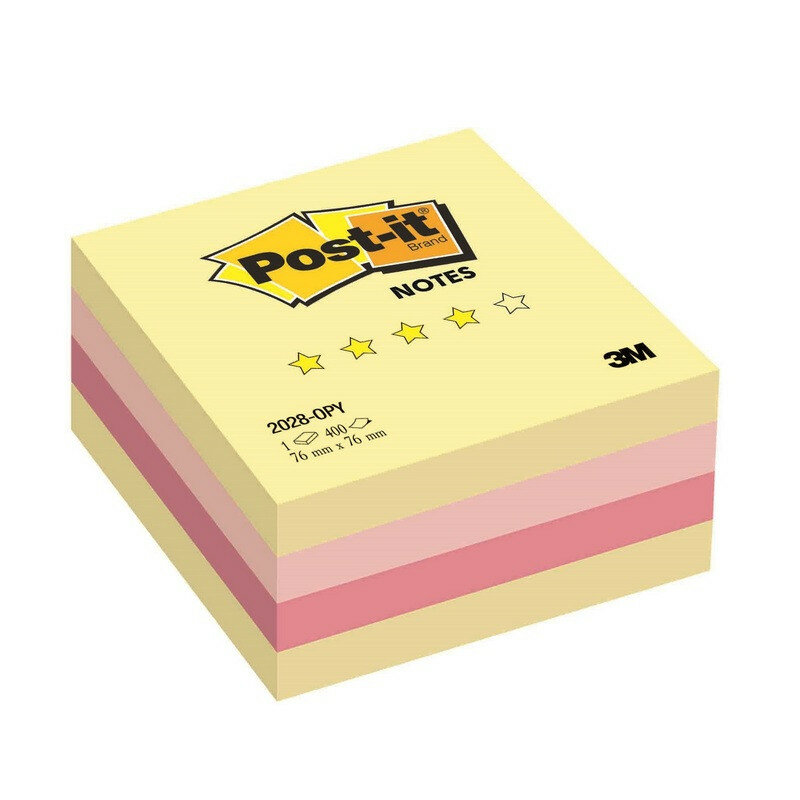 Стикеры Post-it Original Осень 76х76 мм пастельные 3 цвета (1 блок, 400 л) 7100041032 416808