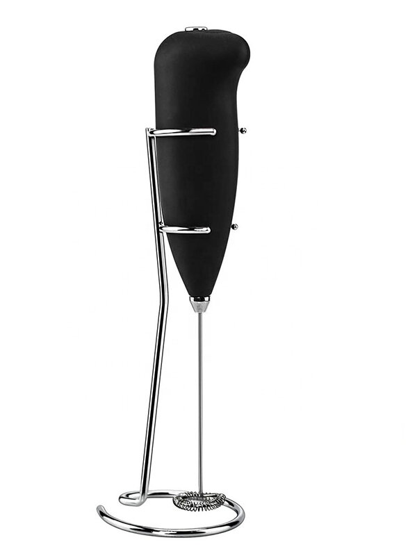 Ручной капучинатор - вспениватель для молока ZDK Cappucino на подставке черный
