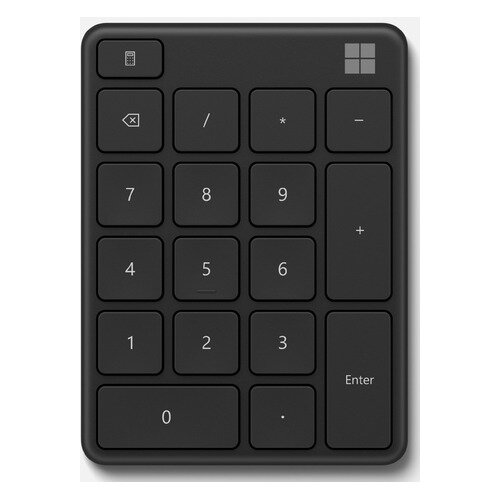 Числовой блок Microsoft Number pad, беспроводная, без русского алфавита, черный [23o-00006]