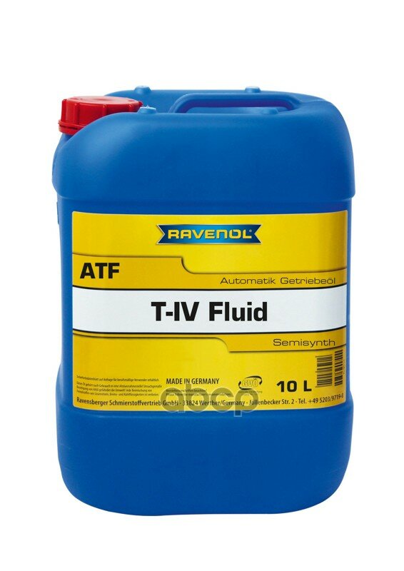 Ravenol^4014835733046 Масло Трансмиссионное Ravenol Atf T-Iv Fluid (10л) New Ravenol арт. 4014835733046