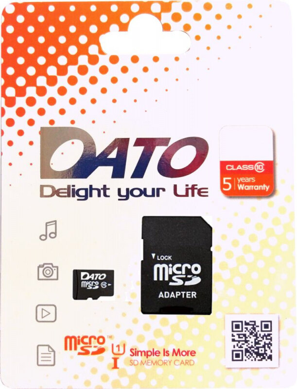 Карта памяти Dato microSDHC 16Gb Class10 DTTF016GUIC10