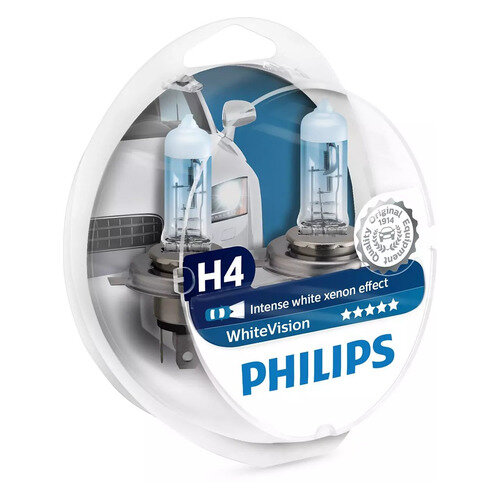 Лампа автомобильная галогенная Philips 12342WVUSM, H4, 12В, 60Вт, 2шт