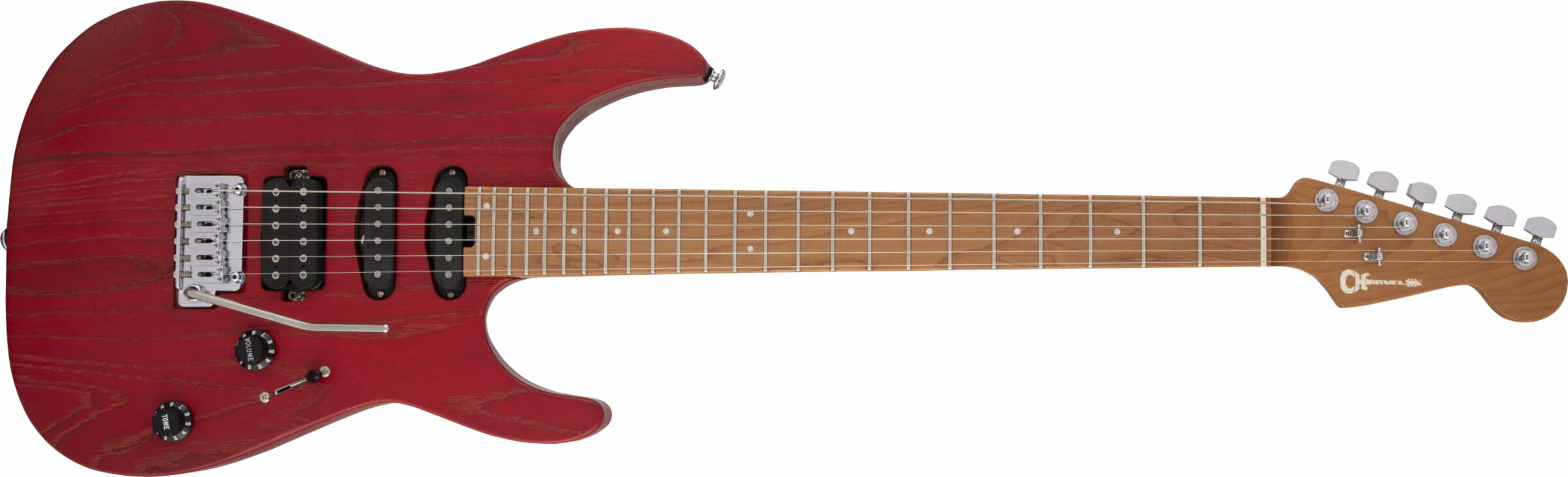 CHARVEL PM DK24 HSS 2PT CM RED ASH электрогитара, цвет красный