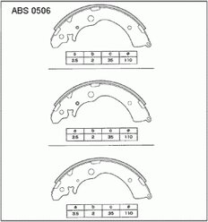 Колодки задние барабанные Allied Nippon ABS0506 Honda: 43053-SM4-A00 220x35 Honda Airwave. Honda Ballade Iv Седан (Ed).