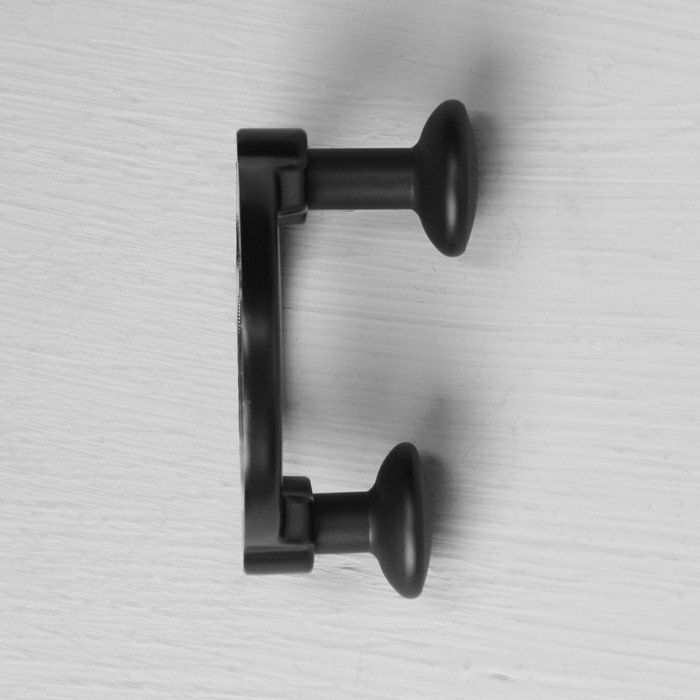 Крючок мебельный CAPPIO BELLO, двухрожковый, черный (комплект из 3 шт) - фотография № 4