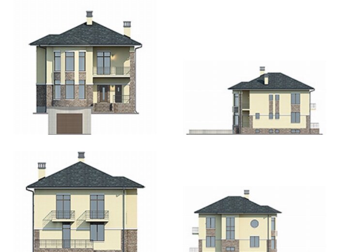 Проект дома Plans-43-46 (271 кв.м, поризованный камень) - фотография № 2