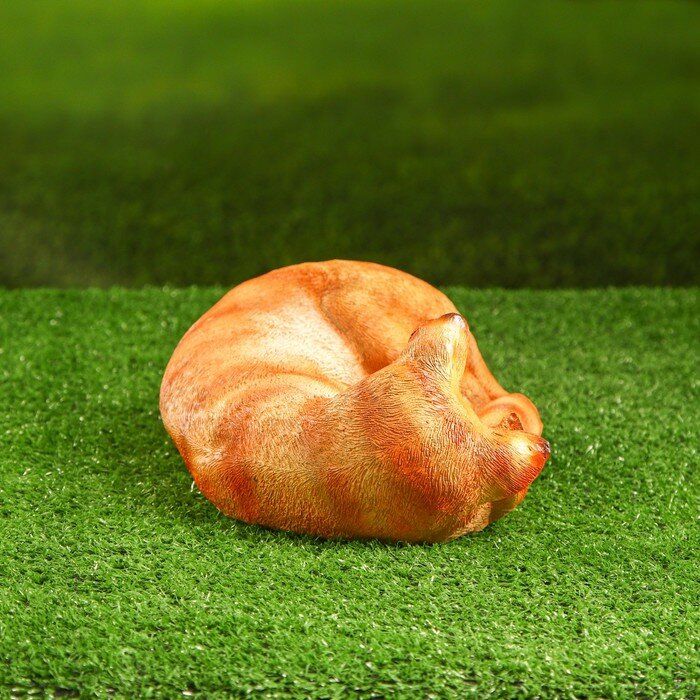 Садовая фигура "Кошка спящая свернувшаяся" 29х11см - фотография № 2