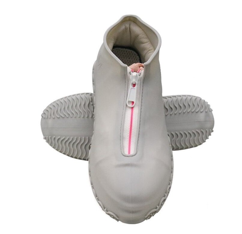 Чехол для обуви силиконовый Размер XL 43-46 на молнии чехлы для ботинок от дождя водонепроницаемые сапоги от дождя