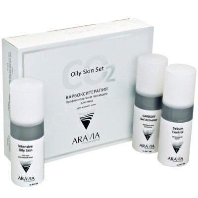 Набор Aravia professional Набор для карбокситерапии CO2 для жирной кожи Oily Skin Set 150 мл х3