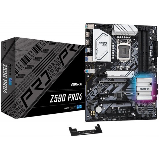 Материнская плата ASROCK Z590 PRO4 (LGA1200, ATX)