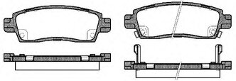 REMSA 0838.02 (88983915) колодки дисковые п. с антискр. пл.\ Land rover (Ленд ровер) range rover 4.4i / 3.0td 02>