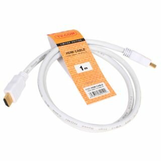 Кабель TV-COM HDMI19M-HDMI19M V1.4+3D, 1м белый (CG150SW-1M)