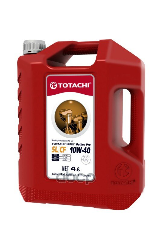 TOTACHI Масло Моторное Totachi Niro Optima Pro Semi-Synthetic Sl/Cf 10w-40 Полусинтетическое 4 Л 1c404