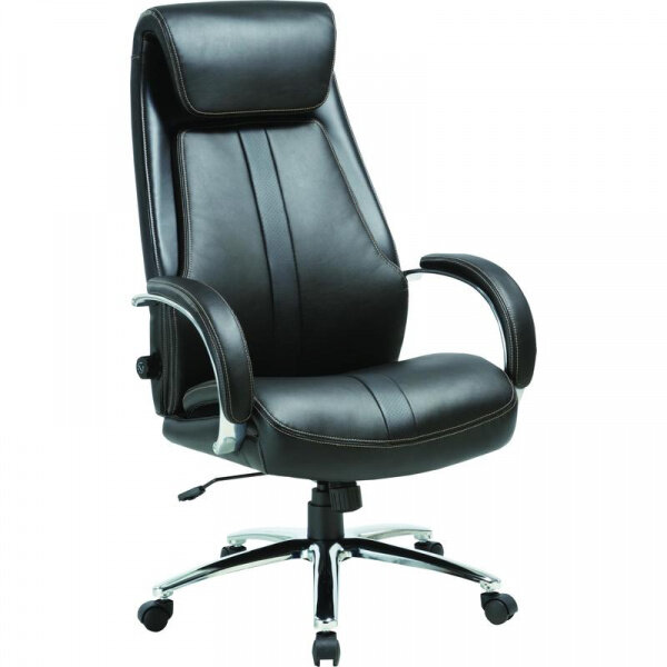 Кресло руководителя Easy Chair 572 TR черное, рециклированная кожа, металл