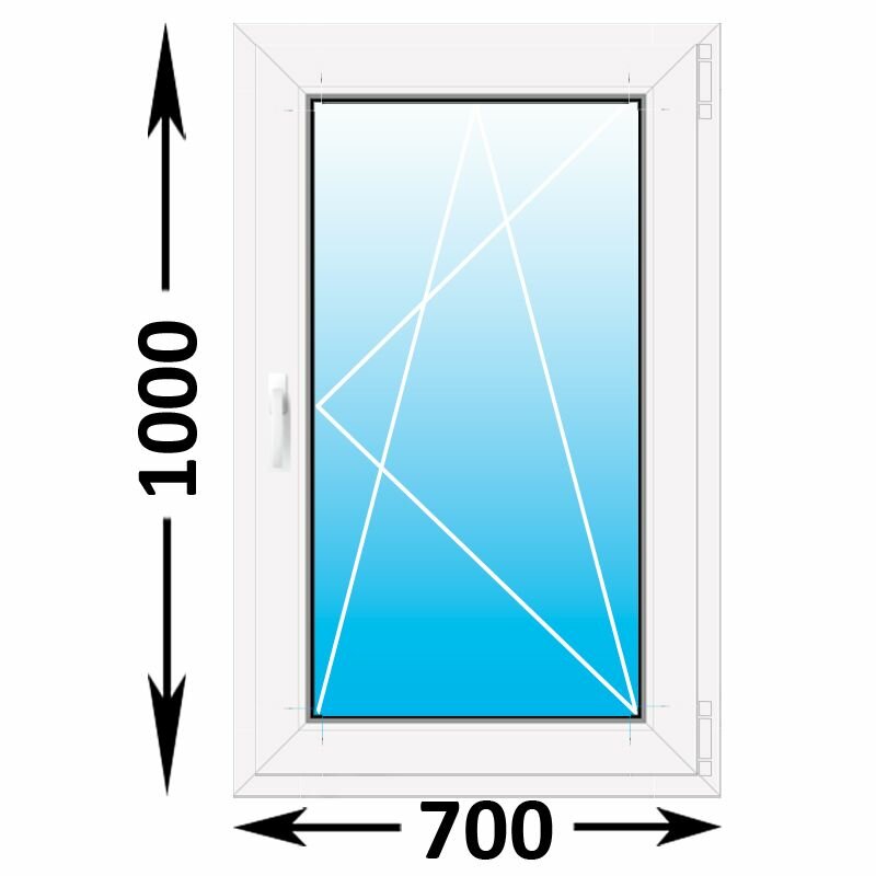 Пластиковое окно Melke одностворчатое 700x1000 (ширина Х высота) (700Х1000)